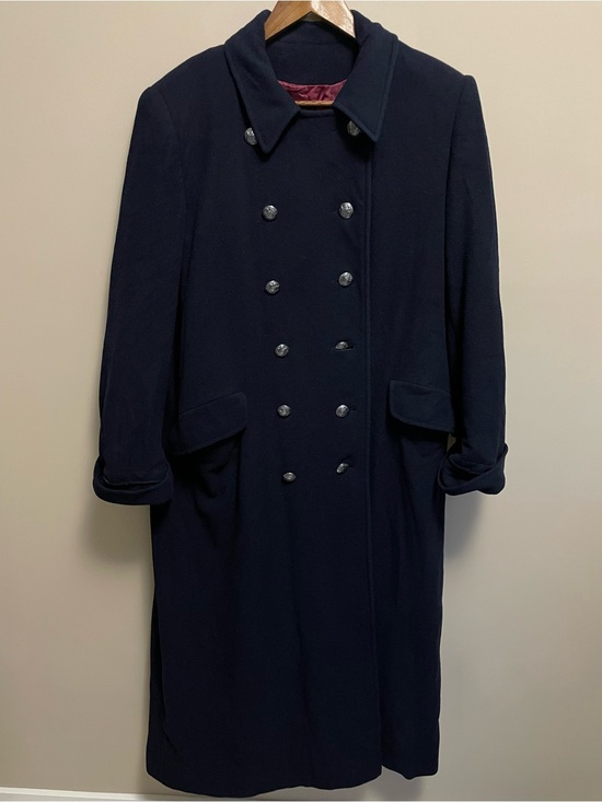 Holt Renfrew Jackets & Blazers - Holt Renfrew Double-Breasted Navy Wool Cashmere Peacoat Women’s Size 8